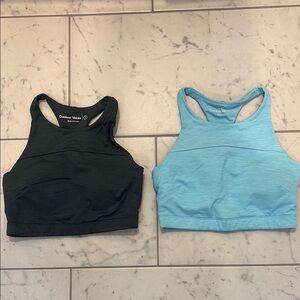 Outdoor Voices Green and Blue Sports Bras